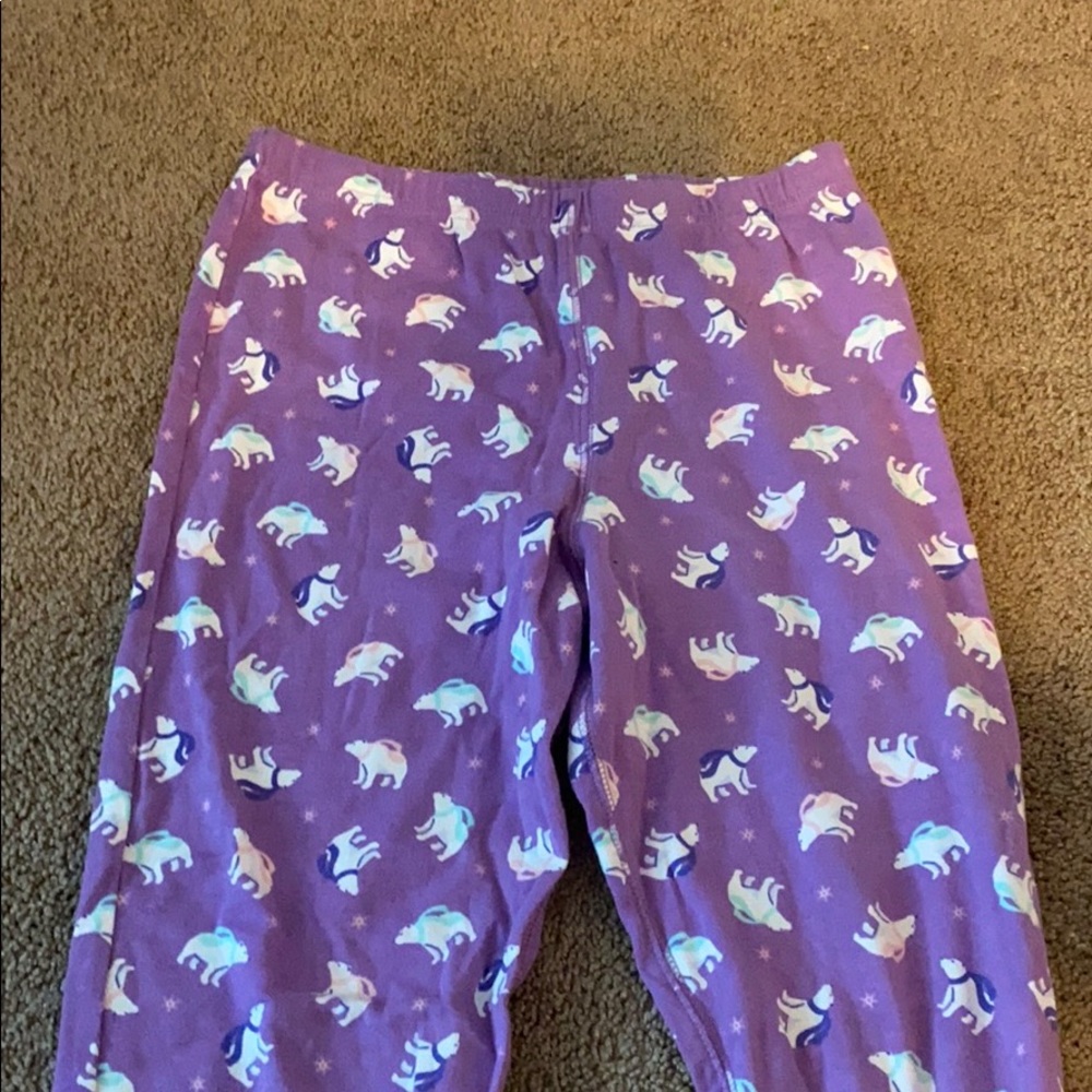 purple polar bear pajama pants